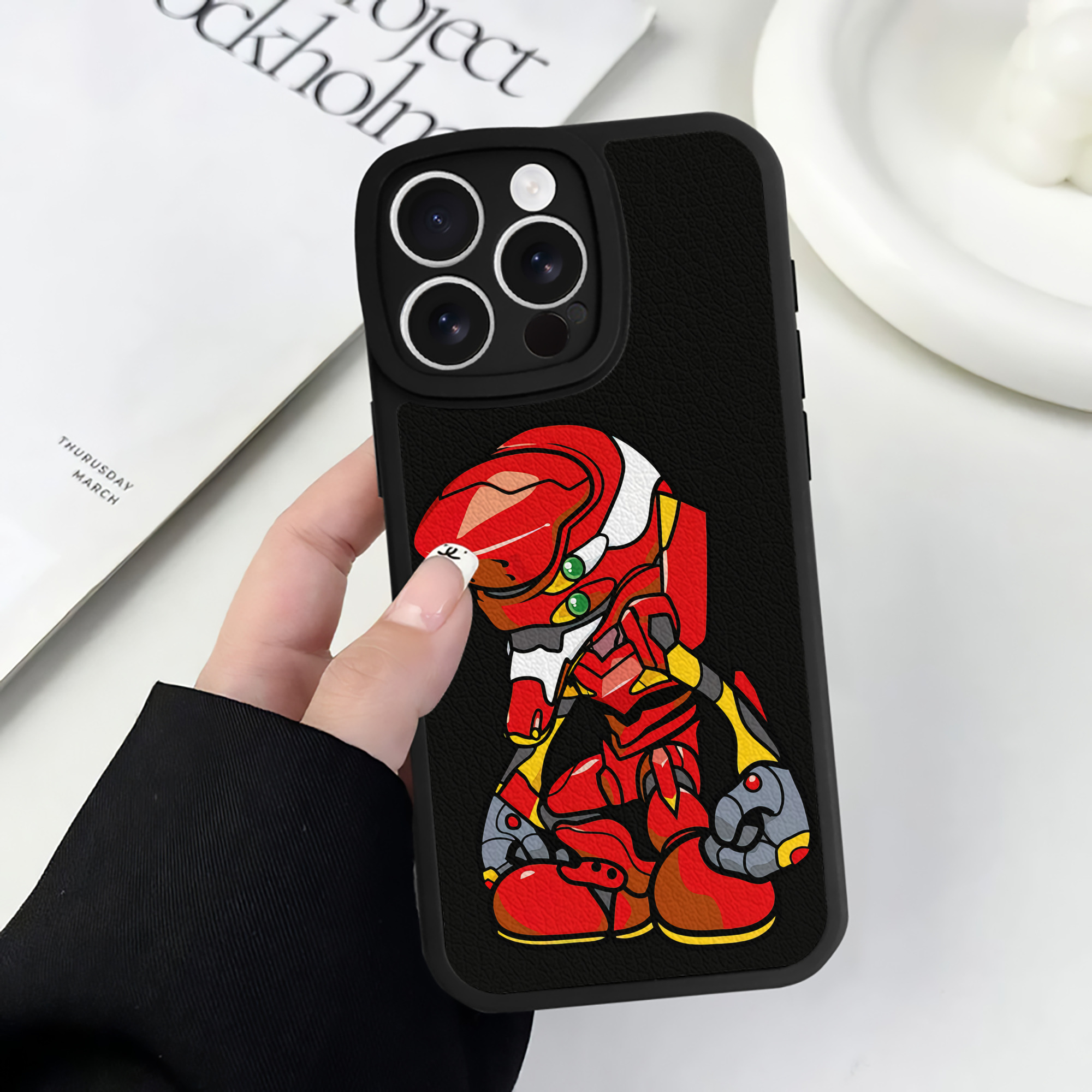 （画像用） EVA 新世紀エヴァンゲリオン 【iPhone 16シリーズ対応】シリコンスマホケース（レザー調） 材質：シリコン